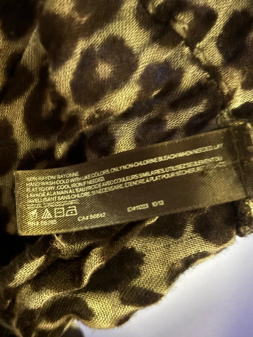 Y2K Leopard Print Infinity Scarf - Black & Gray
